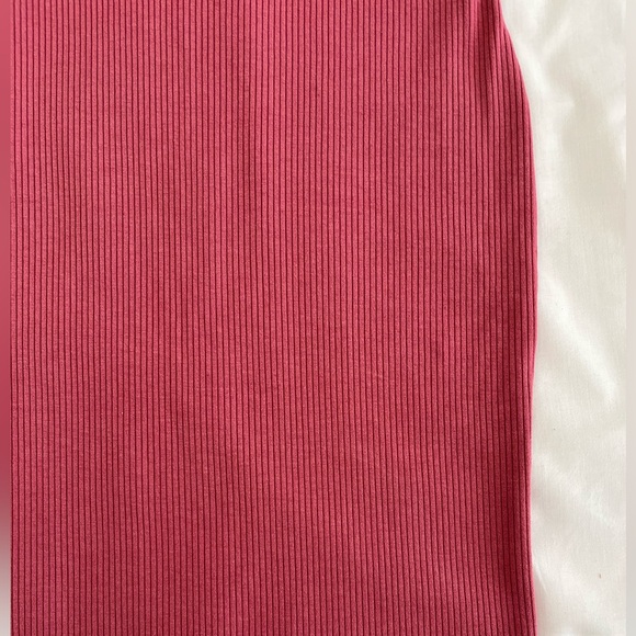 Pink Ribbed Mini Dress - Picture 4 of 4